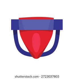 Ilustración vectorial del protector de la ingle, icono del Vector del protector de la ingle. Protector de ingle para kickboxing, mma, boxeo, y muay thai lucha