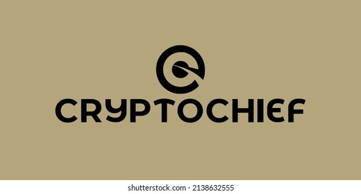 Grom GR cryptocurrency logo banner. Vector illustration of Cryptochief logo on isolated background.