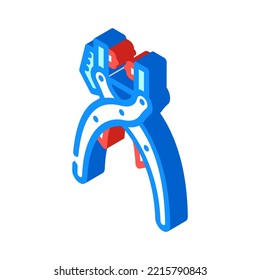 grommet pliers isometric icon vector. grommet pliers sign. isolated symbol illustration