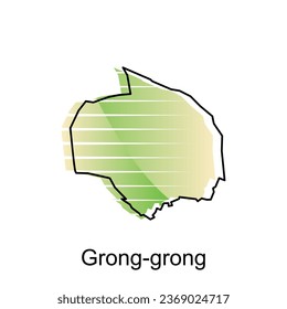Grong Grong map City. vector map of province Aceh capital Country colorful design, illustration design template on white background