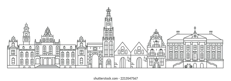 Groningen City scape Vektorgrafik