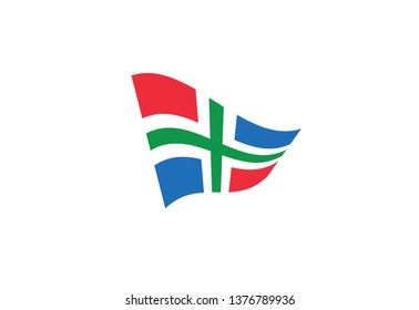Groningen flag Netherlands emblem Holland symbol decoration 