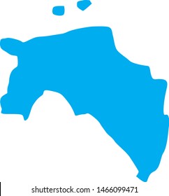 Groningen province map in netherlands