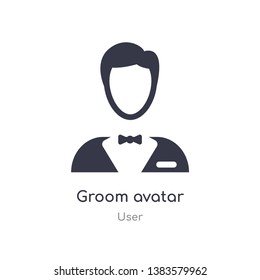 groom avatar icon. isolated groom avatar icon vector illustration from user collection. editable sing symbol can be use for web site and mobile app