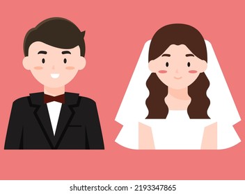groom and bride modern concept ui ux icon for website, app, presentaion, flyer, brochure etc.