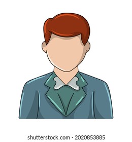 Groom Colored vector illustration with simple hand drawn sketching style