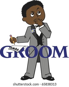 Groom Dark Skin Black Hair