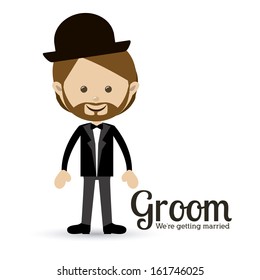 groom design over white  background vector illustration