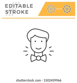 Groom editable stroke line icon