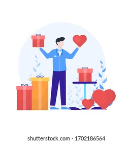 Groom is engaged and preparing to have a wedding vector illustration, suitable for landing page, ui, website, mobile app, editorial, poster, flyer, article, and banner