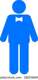 Groom flaches Vektorpiktogramm. Ein isoliertes Symbol auf weißem Hintergrund.