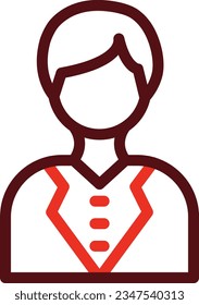 Groom Glyph Two Color Icon For Personal And Commercial Use.
