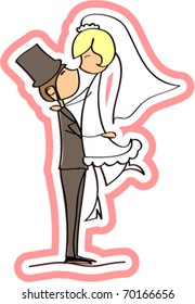 the groom holds a bride