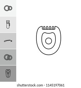 Groom icon. collection of 6 groom outline icons such as electric razor, razor, rings. editable groom icons for web and mobile.