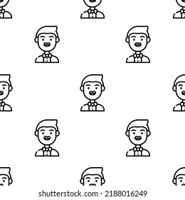 groom icon pattern. Seamless groom pattern on white background.