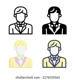 Groom Icon Set Style Collection