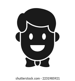 Groom icon silhouette 
design template vector illustration