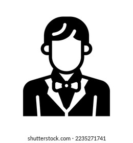 Groom icon vector illustration logo template isolated on white background