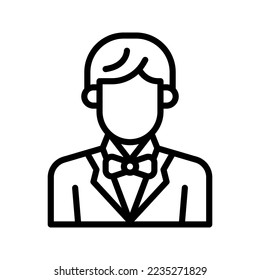 Groom icon vector illustration logo template isolated on white background