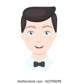 Groom man icon.  