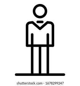 Groom man icon. Outline groom man vector icon for web design isolated on white background