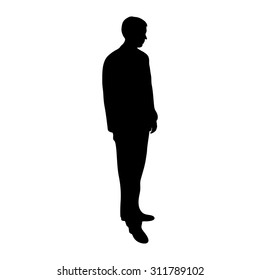 groom on a white background silhouette