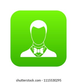 Groom in simple style isolated on white background vector illustration