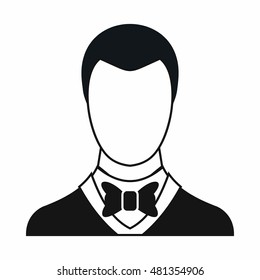 Groom in simple style isolated on white background vector illustration