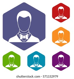 Groom in simple style isolated on white background vector illustration