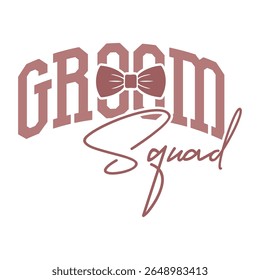 Groom Squad Bow Tie Graphic