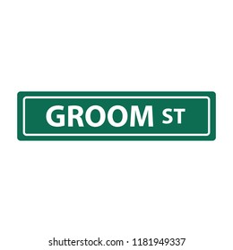 Groom St, Street Name Sign