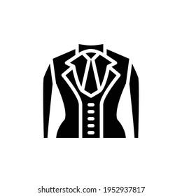 Groom suit icon solid stytle vector