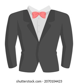 groom suit for wedding color illustration