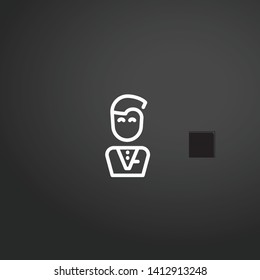 Groom vector icon. Groom concept stroke symbol design. Thin graphic elements vector illustration, outline pattern for your web site design, logo, UI. EPS 10.