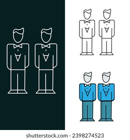 "Groom  Groom Vector Icon Design"