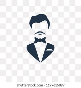 Groom vector icon isolated on transparent background, Groom transparency concept can be used web and mobile