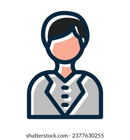 Groom Vector Thick Line Filled Dark Colors Icons For Personal And Commercial Use.

