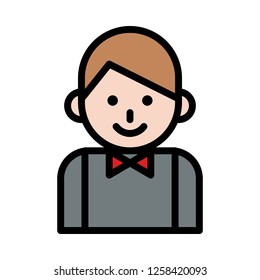Groom vector, wedding related fiiled design editable outline icon 