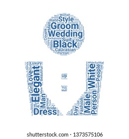 groom word cloud. tag cloud about groom