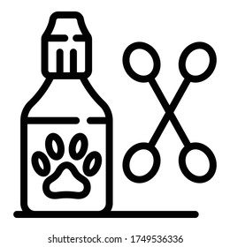 Groomer bottle icon. Outline groomer bottle vector icon for web design isolated on white background