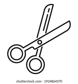 Groomer cut scissors icon. Outline groomer cut scissors vector icon for web design isolated on white background
