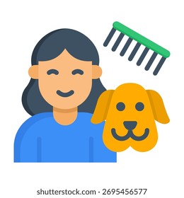 Vektorgrafik des Groomer-Symbols im flachen Stil
