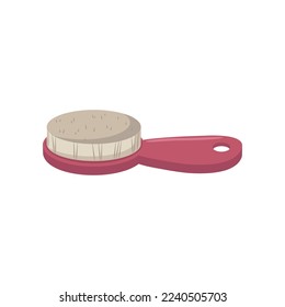 Grooming brush for pets vector illustration. Item for pet store, brush for pets isolated on white background. Domestic animals concept