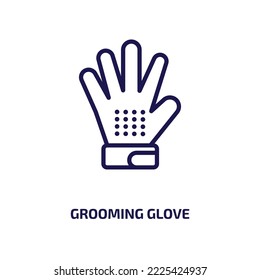 grooming glove icon from other collection. Thin linear grooming glove, gloves, gift outline icon isolated on white background. Line vector grooming glove sign, symbol for web and mobile
