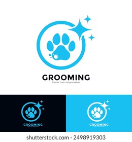 Grooming logo vector design. Suitable for business, animal, pet and information