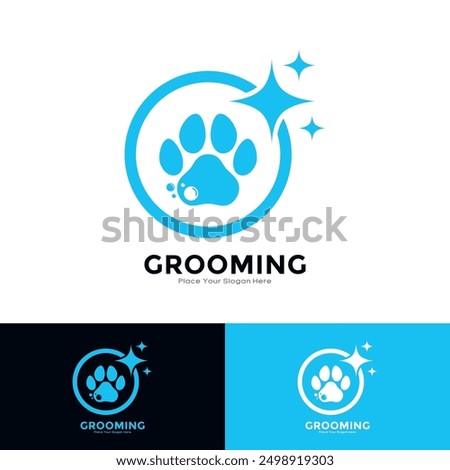 Grooming logo vector design. Suitable for business, animal, pet and information