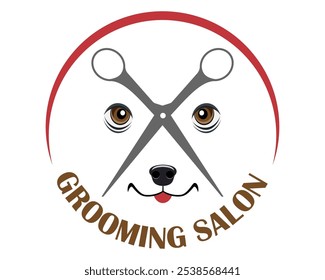 grooming pet cats and dogs logo for your business or company vector illustration isolated on white background
