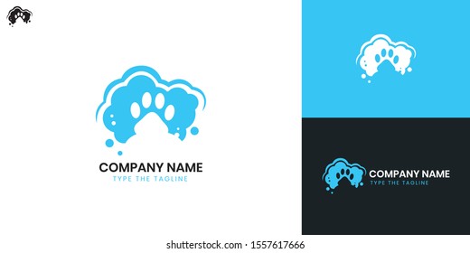 Grooming pets logo - All elements on this template are editable with vector software.