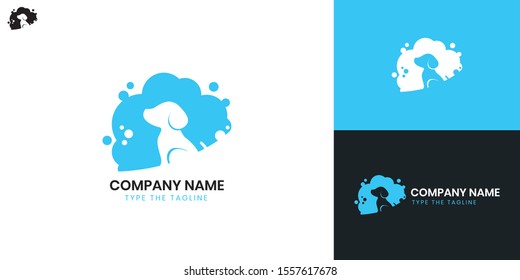 Grooming pets logo - All elements on this template are editable with vector software.