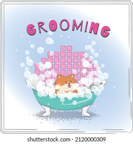 grooming salon for dogs bubble bath